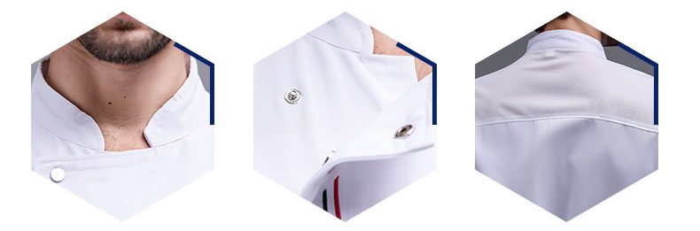 廚房制服, 廚房衫, Zenus Uniform廚房衣 - Grey uniform detail