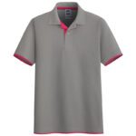 Polo恤, Polo恤衫, Polo Shirt香港8 -灰色_玫紅
